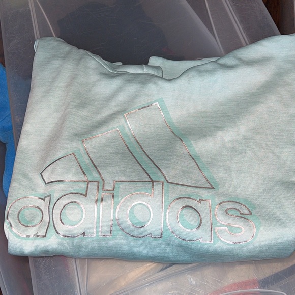 Light mintish green color hoodie adidas xl 16 girls